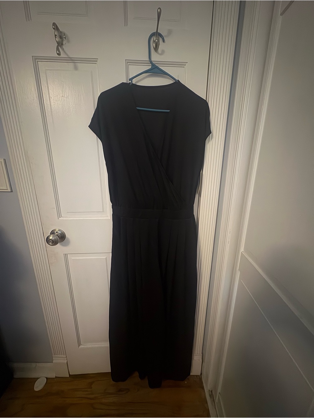 Classic Black Wrap-Front Women’s Dress